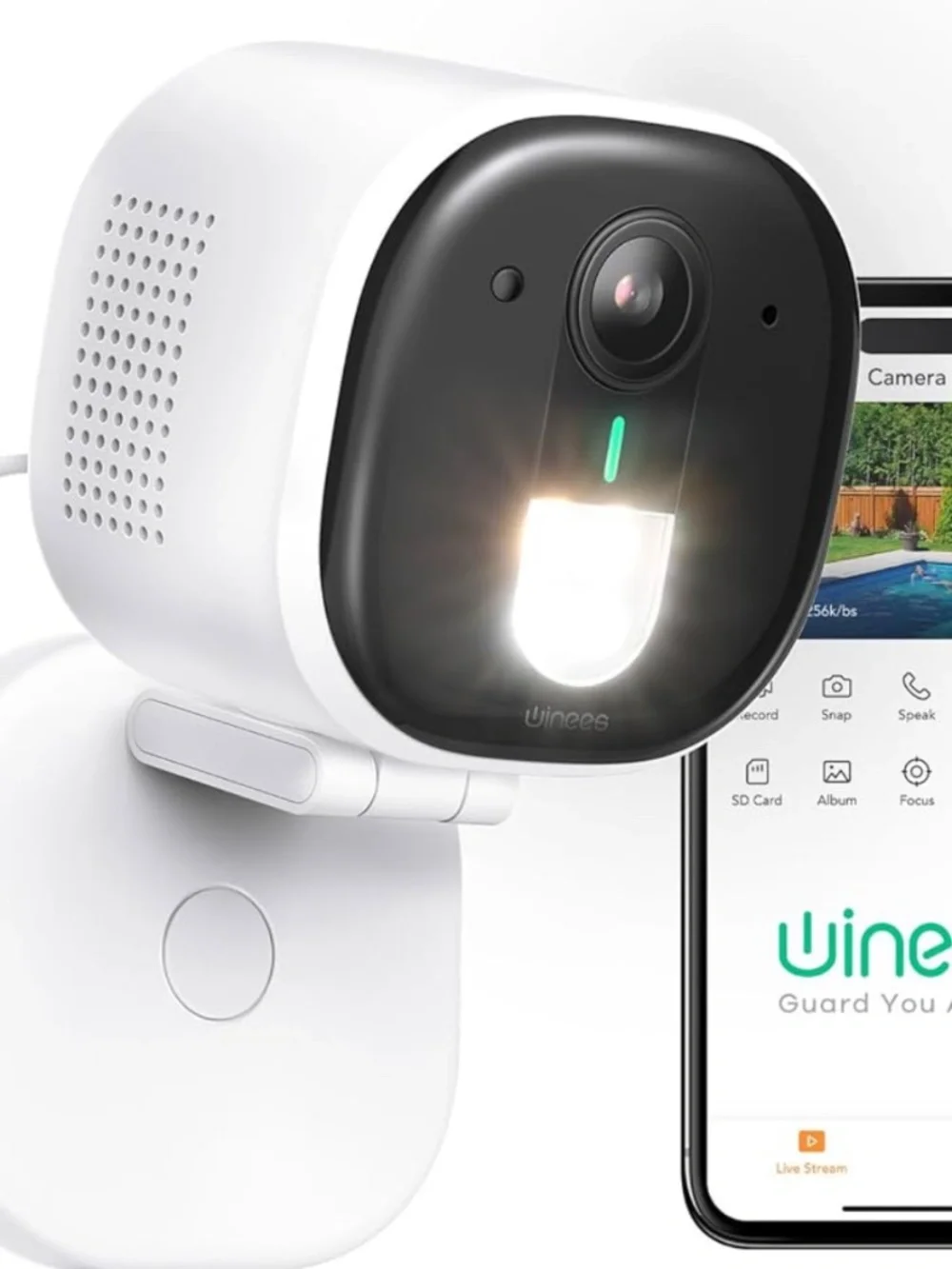 Winees Security Cameras Outdoor, Wired 2K Wi-Fi Cameras for Home Security